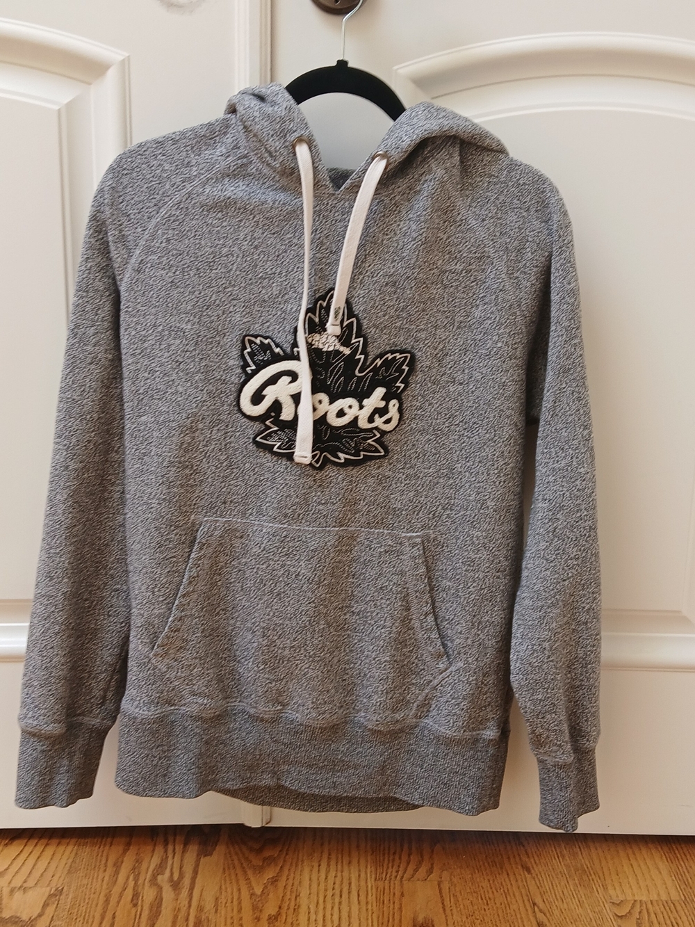 Roots Men's Gray Hooded Pullover Sweatshirt
